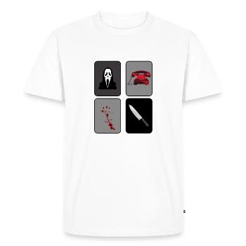 Scream - Men's Premium Organic T-Shirt - white - Front - Nico (187cm)