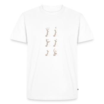 Chess Pieces - Chess - Gift - Men's Premium Organic T-Shirt - white - Front - Nico (187cm)
