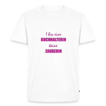 Comptable - T-shirt Premium bio Homme - blanc - Devant - Nico (187cm)
