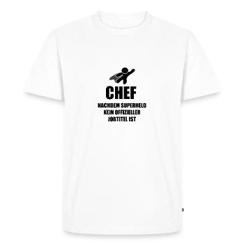 tête - T-shirt Premium bio Homme - blanc - Devant - Nico (187cm)