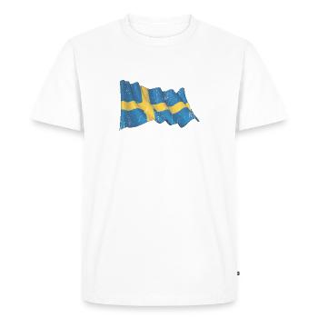 Suède Sverige - T-shirt Premium bio Homme - blanc - Devant - Nico (187cm)