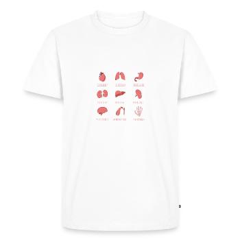 Orgues Intestins Intestin Docteur Médecins Cadeau - T-shirt Premium bio Homme - blanc - Devant - Nico (187cm)