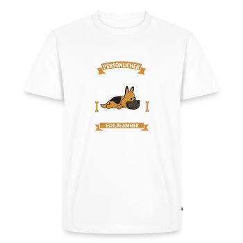 berger allemand - T-shirt Premium bio Homme - blanc - Devant - Nico (187cm)