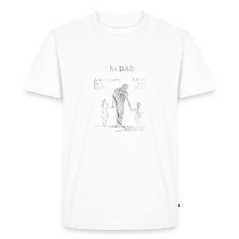 Le papa père enfant cadeau de chemise - T-shirt Premium bio Homme - blanc - Devant - Nico (187cm)