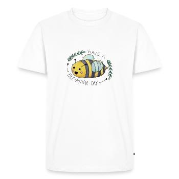 Motivation, pensée positive - T-shirt Premium bio Homme - blanc - Devant - Nico (187cm)