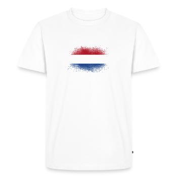 Drapeau hollandais, cadeau drôle - T-shirt Premium bio Homme - blanc - Devant - Nico (187cm)