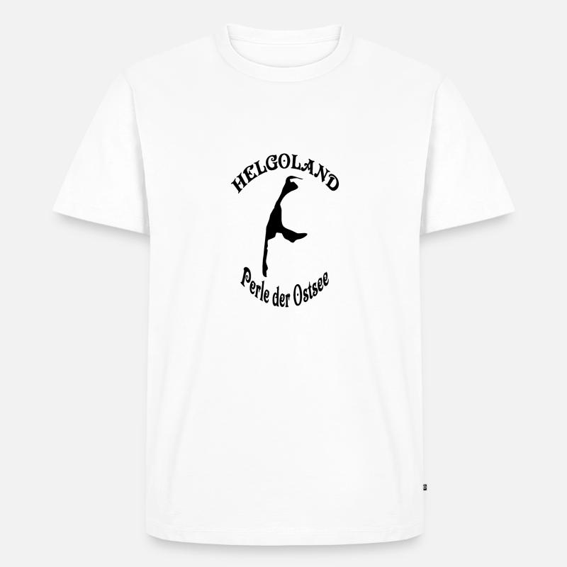 Helgoland/Sylt Perle der Ostsee - Männer Premium Bio T-Shirt - Weiß