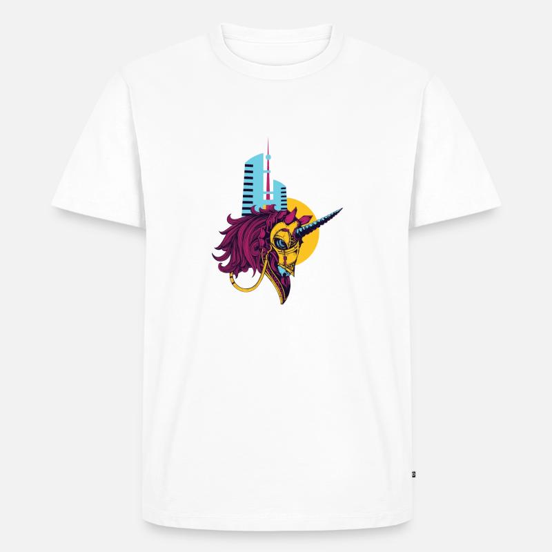 Einhörner Sind Echt - Männer Premium Bio T-Shirt - Weiß