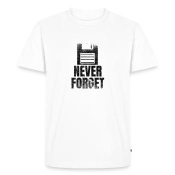 Disque des années 90 disant nerd cadeau rétro des années 90 - T-shirt Premium bio Homme - blanc - Devant - Nico (187cm)