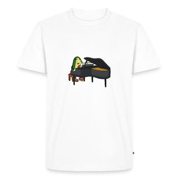 Cadeau piano piano piano piano avocat - T-shirt Premium bio Homme - blanc - Devant - Nico (187cm)