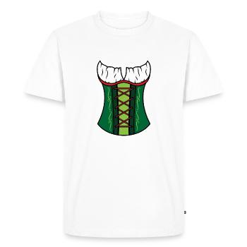 Femmes Dirndl Munich Bavière - T-shirt Premium bio Homme - blanc - Devant - Nico (187cm)