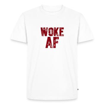 Woke AF - T-shirt Premium bio Homme - blanc - Devant - Nico (187cm)