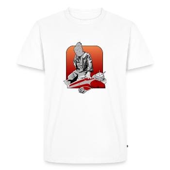 Tatouage - T-shirt Premium bio Homme - blanc - Devant - Nico (187cm)