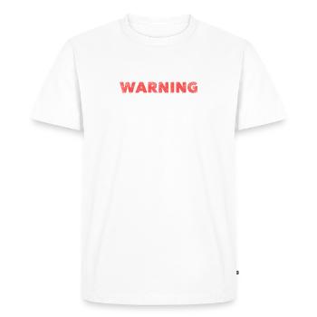Avertissement je suis un nerd de l'histoire - T-shirt Premium bio Homme - blanc - Devant - Nico (187cm)