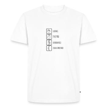 Rock paper scissor hadouk - Men's Premium Organic T-Shirt - white - Front - Nico (187cm)