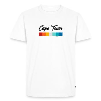 Vintage 70s 80s Style Cape Town South Africa Retro - T-shirt Premium bio Homme - blanc - Devant - Nico (187cm)