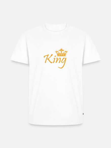 Königskrone - Männer Premium Bio T-Shirt - Weiß