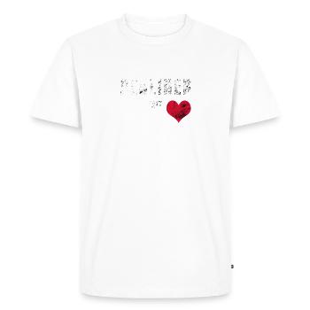 Berliner avec coeur - T-shirt Premium bio Homme - blanc - Devant - Nico (187cm)