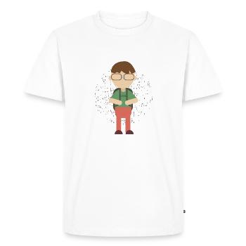 Geeks - T-shirt Premium bio Homme - blanc - Devant - Nico (187cm)