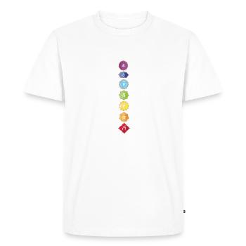 Chakra Meditation Balance Spirituality - Men's Premium Organic T-Shirt - white - Front - Nico (187cm)
