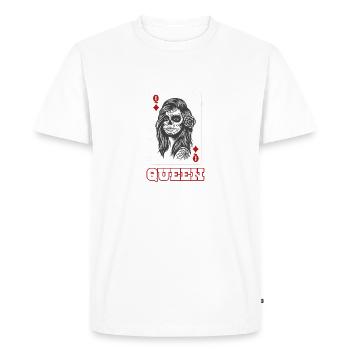 Queen Card Caro - T-shirt Premium bio Homme - blanc - Devant - Nico (187cm)