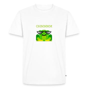 Programmeur de méditation yoga grenouille ohmmmm - T-shirt Premium bio Homme - blanc - Devant - Nico (187cm)