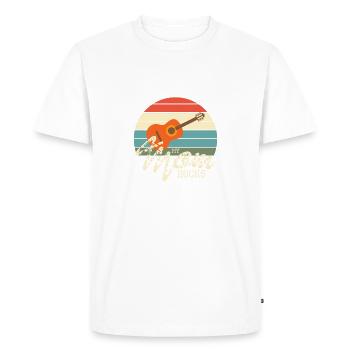 Conception de guitare - My Mom Rocks - T-shirt Premium bio Homme - blanc - Devant - Nico (187cm)