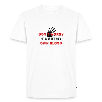 Satire Irony Humor Saying Halloween - Men's Premium Organic T-Shirt - white - Front - Nico (187cm)