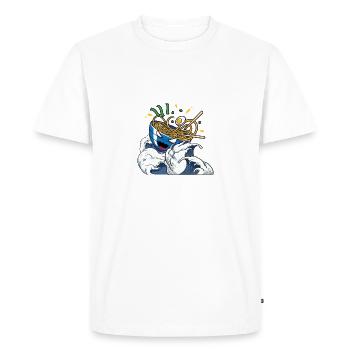 Tempête de nouilles - T-shirt Premium bio Homme - blanc - Devant - Nico (187cm)