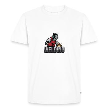 The Welding - Men's Premium Organic T-Shirt - white - Front - Nico (187cm)