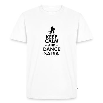 DANCE SALSA - Men's Premium Organic T-Shirt - white - Front - Nico (187cm)