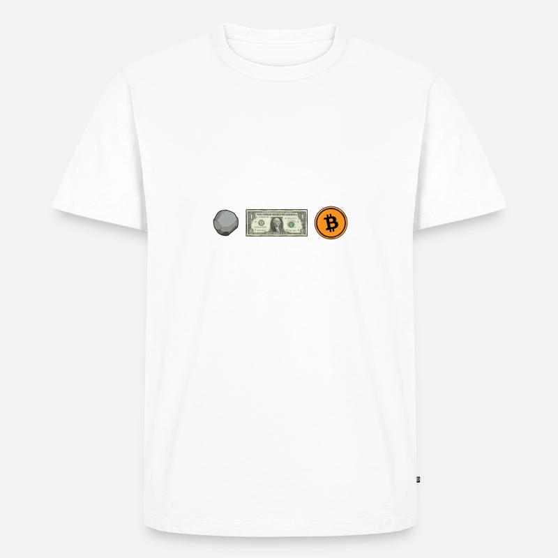 Bitcoin Evolution - Männer Premium Bio T-Shirt - Weiß