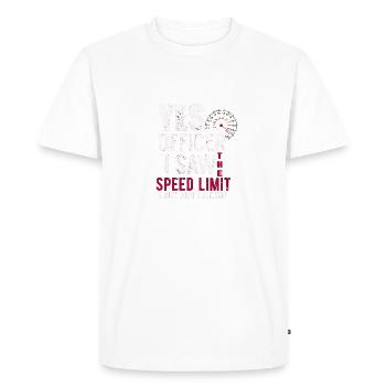 Oui, l'agent j'ai vu la limite de vitesse ne vous a pas vu - T-shirt Premium bio Homme - blanc - Devant - Nico (187cm)
