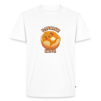 Kawaii Pancake King Pancake King Breakfast - Men's Premium Organic T-Shirt - white - Front - Nico (187cm)