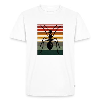 Ant vintage - Men's Premium Organic T-Shirt - white - Front - Nico (187cm)
