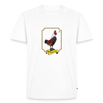LOTERÍA: El Gallo Mexican Gift - Men's Premium Organic T-Shirt - white - Front - Nico (187cm)