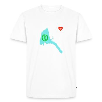 Carte drapeau érythréen - T-shirt Premium bio Homme - blanc - Devant - Nico (187cm)