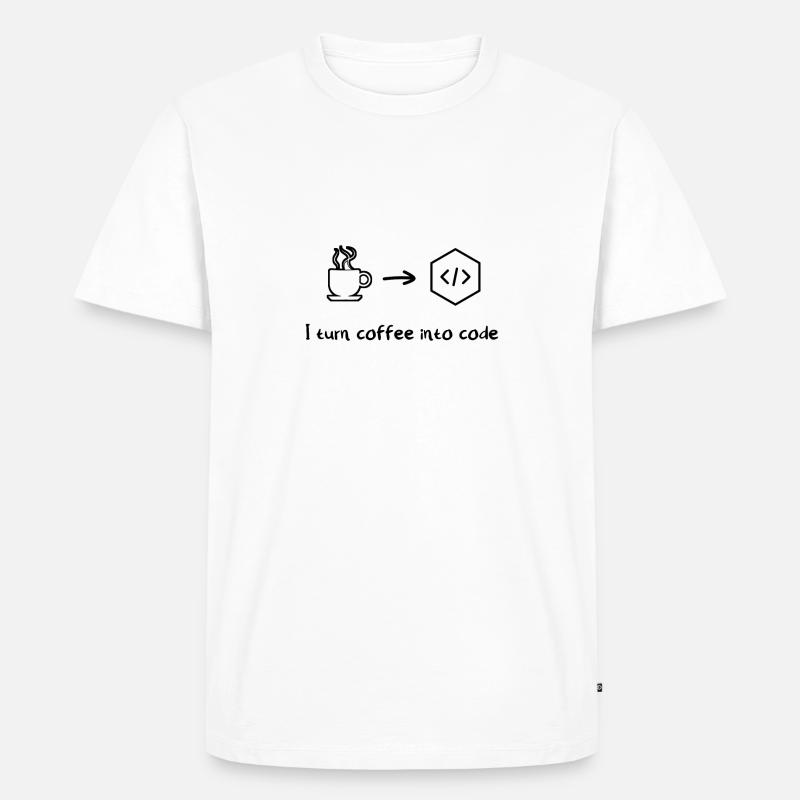 Kaffee Software Entwickler Engineer Programmierer - Männer Premium Bio T-Shirt - Weiß