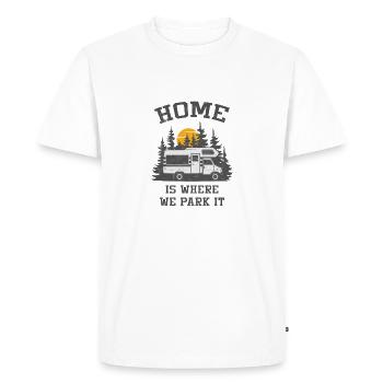 Camping-car Camping Camping-car - T-shirt Premium bio Homme - blanc - Devant - Nico (187cm)