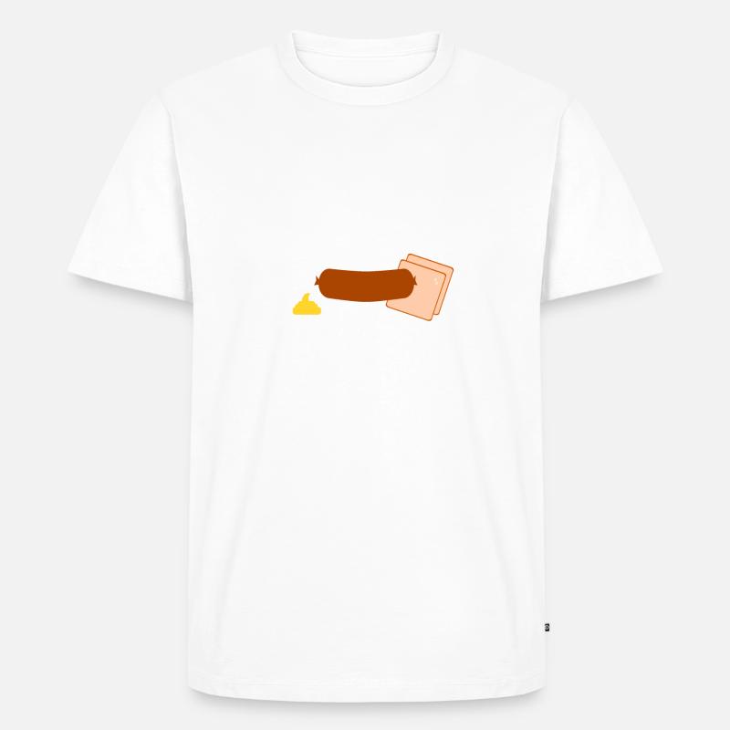 Bockwurst Arbeiter - Männer Premium Bio T-Shirt - Weiß