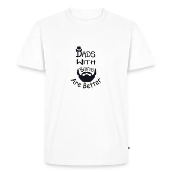 Dads With Beards Are Better ,funny gift for dads - T-shirt Premium bio Homme - blanc - Devant - Nico (187cm)