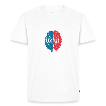 UX UI Design - Funny Programmer - Gift - Men's Premium Organic T-Shirt - white - Front - Nico (187cm)