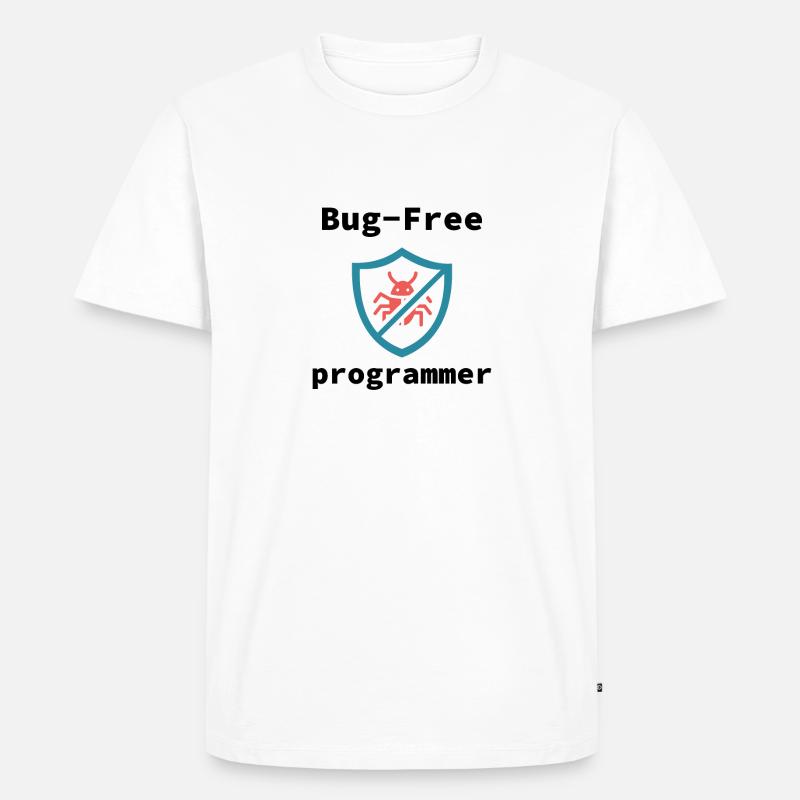 Bug-Free Programmer, Bug-Free Programming - Men's Premium Organic T-Shirt - white