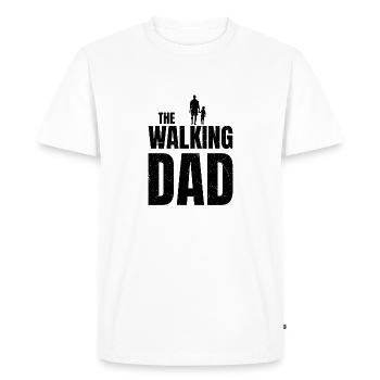 Walking Dad Father Papa Birthday Fathers Father's Day - Men's Premium Organic T-Shirt - white - Front - Nico (187cm)