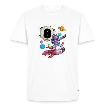 Dabbing Astronaut 8 Yrs Old Birthday Boy Space 8e - T-shirt Premium bio Homme - blanc - Devant - Nico (187cm)