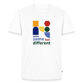 same same but different - Men's Premium Organic T-Shirt - white - Front - Nico (187cm)