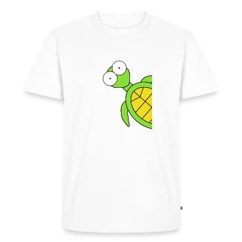 Drôle de BD tortue, tortues, reptiles - T-shirt Premium bio Homme - blanc - Devant - Nico (187cm)