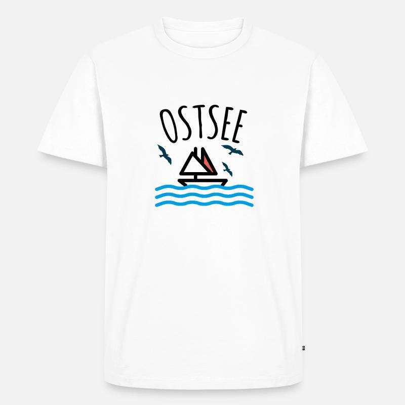 Ostsee - Männer Premium Bio T-Shirt - Weiß