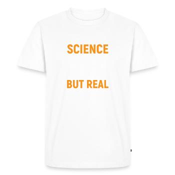 Science like magic but real - Men's Premium Organic T-Shirt - white - Front - Nico (187cm)