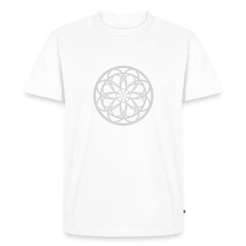 Fleur de Vie - T-shirt Premium bio Homme - blanc - Devant - Nico (187cm)